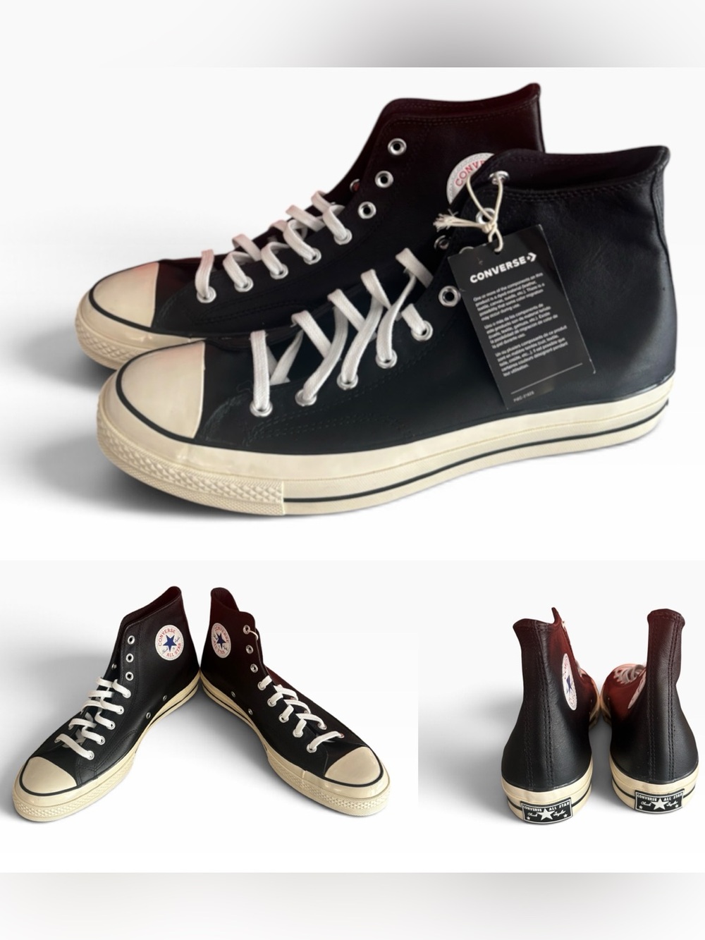 Converse Chuck 70 Leather High Top Sneakers - Size 12